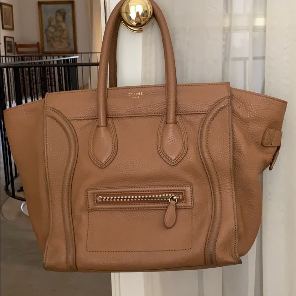 Celine tan pebble bag